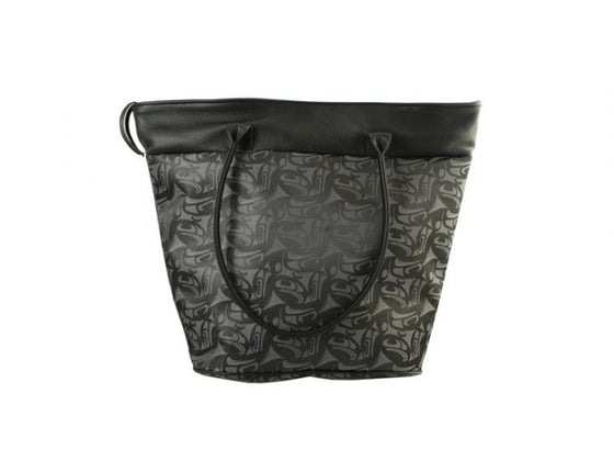 Printed Fabric Tote Bag with Leather Corrine Hunt 3 Eagle