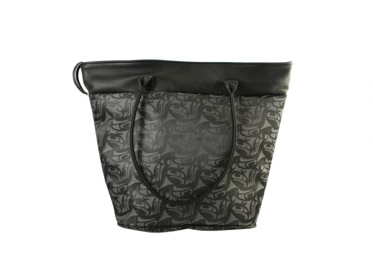 Printed Fabric Tote Bag with Leather Corrine Hunt 3 Eagle