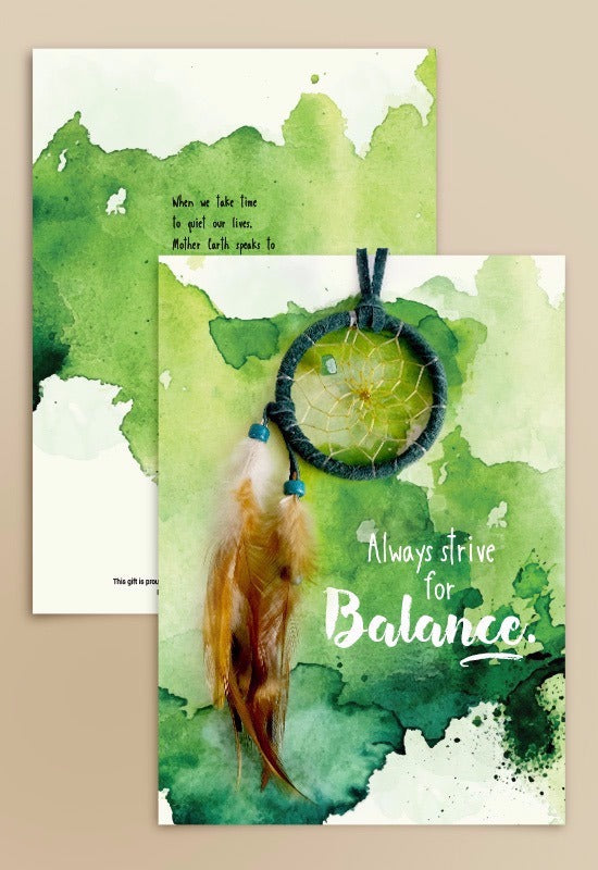 Greeting Card With Dream Catcher Balance