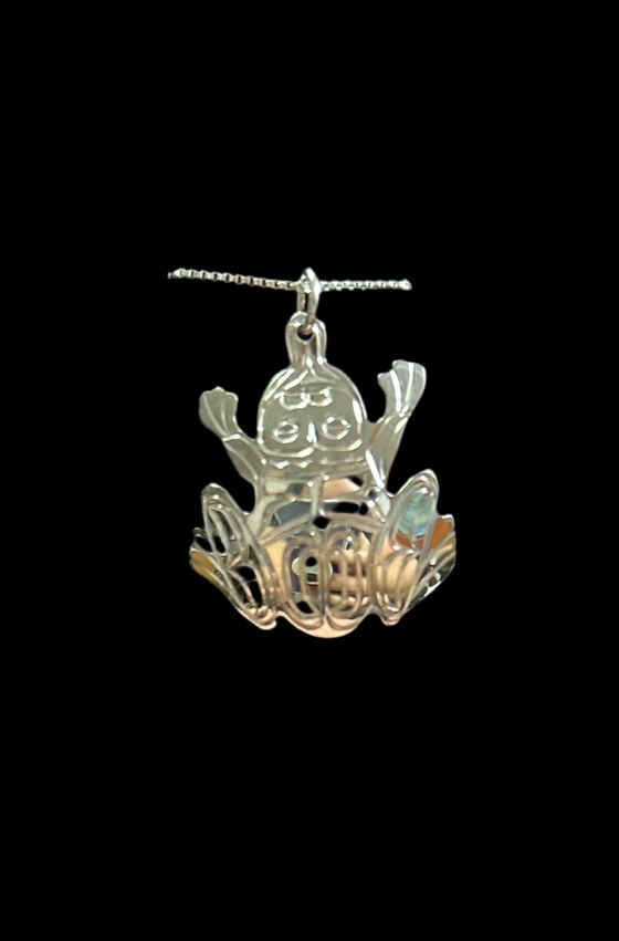 Sterling Silver Frog Pendant