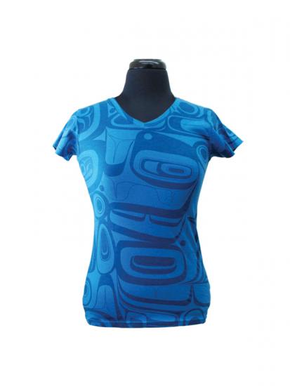 Kelly Robinson All Over Print V-Neck T-Shirt Raven