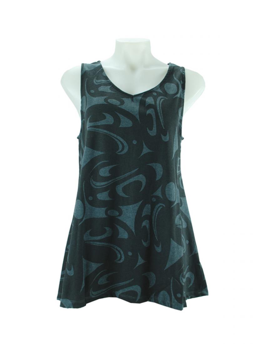 V Neck Sleeveless Tunic 3 Eagle Charcoal