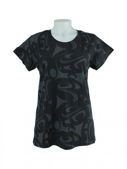 3 Eagle Round Neck T-Shirt (Charcoal) Corinne Hunt