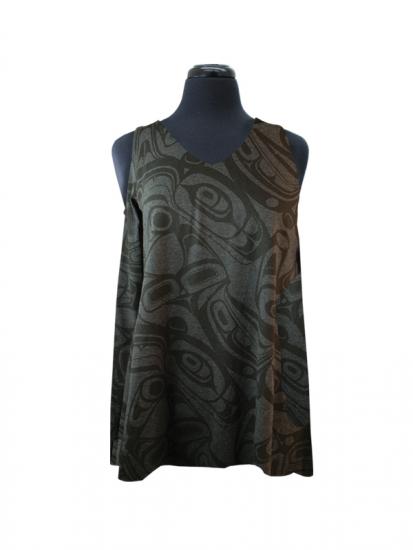 Kelly Robinson All Over Print V-neck Sleevless Whale Tunic