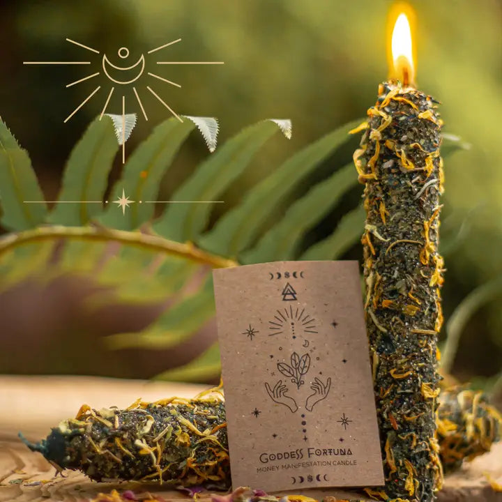 Goddess Fortuna Moon Ritual Candles