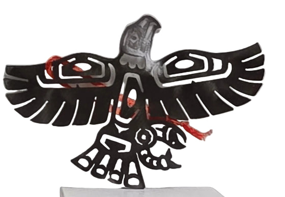 Eagle Brushed Steel Ornament