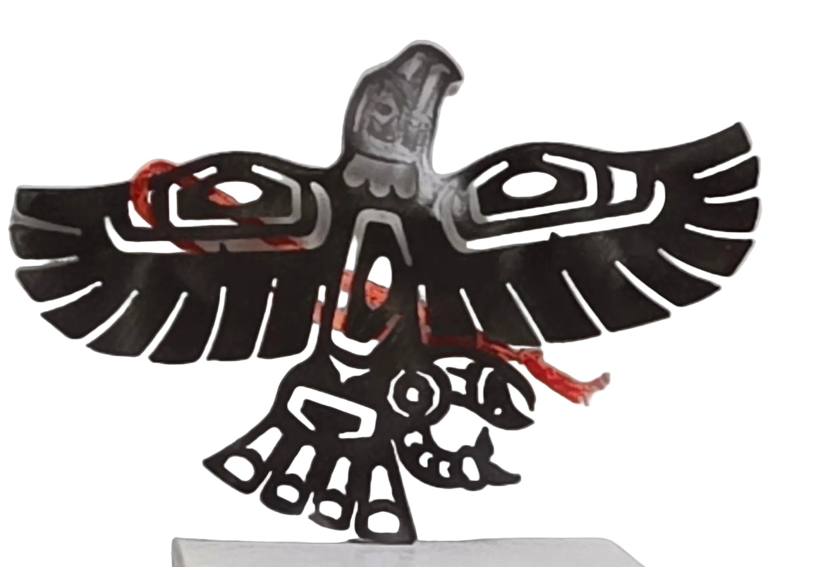 Eagle Brushed Steel Ornament