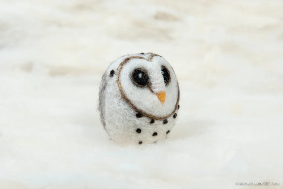 Wool Hanging Ornament - Barn Owl