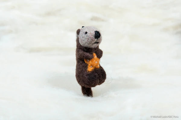 Wool Hanging ornaments. Spectacled Bear