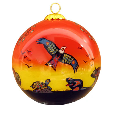 Cody Houle Seven Grandfather Teachings Glass Ornament