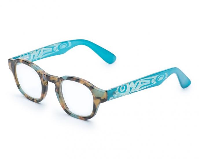 Colton Frog Reading Glasses (Teal, 1.5)