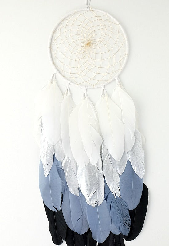 6" Ombre Dream Catcher in delicate black and white