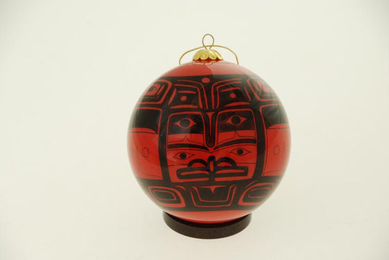 Bill Helin Chilkat Painted Ornament Red