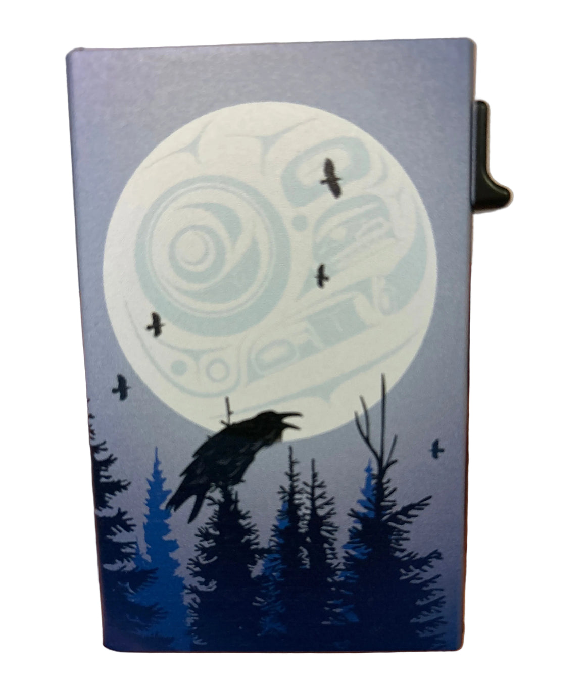 RFID Raven Moon Metal Card Holder