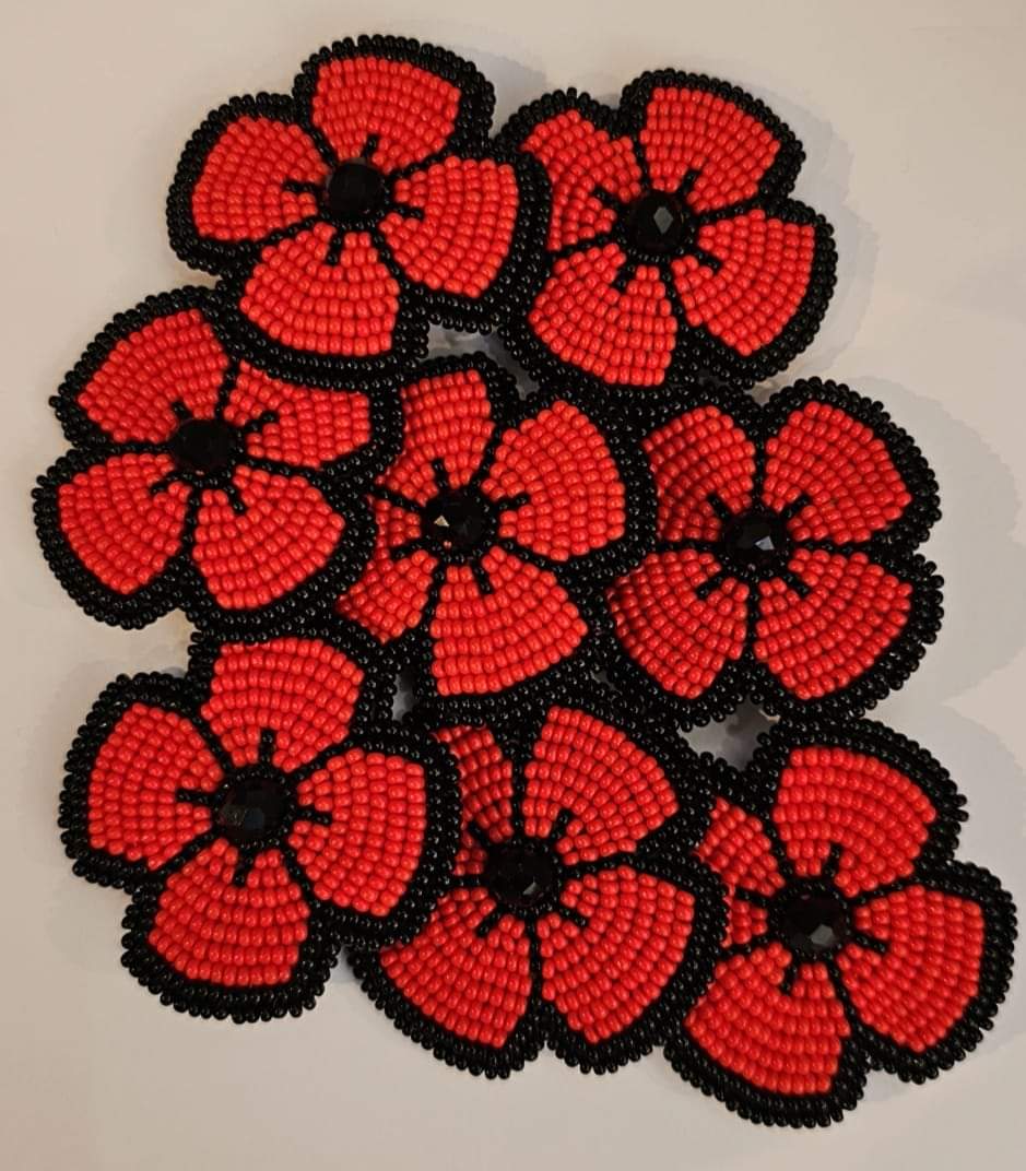 Beaded poppies