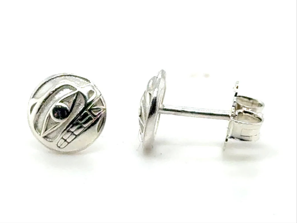 8mm Bear Stud Earrings