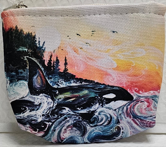 Killerwhale Sunset Coin Purse