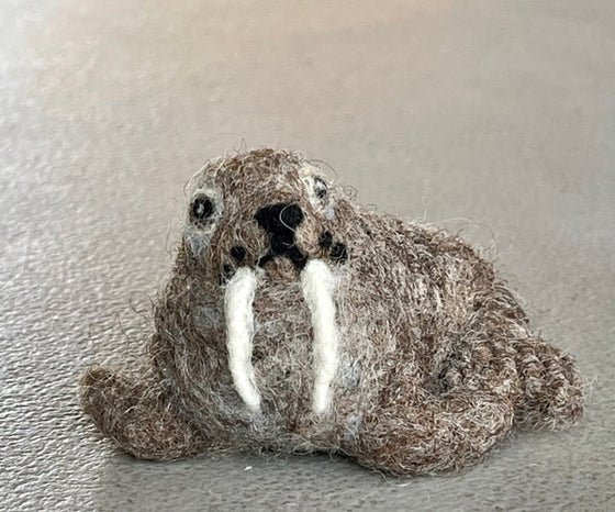 Wool Hanging Ornament - Walrus