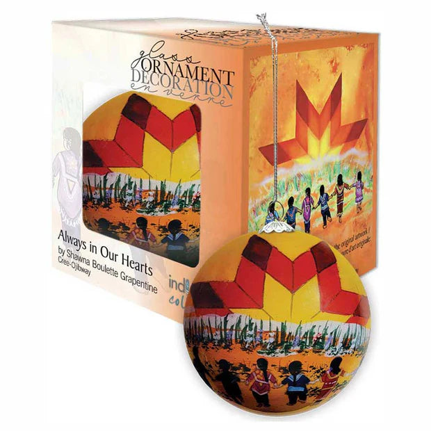 Always in Our Hearts Glass Christmas Ornament