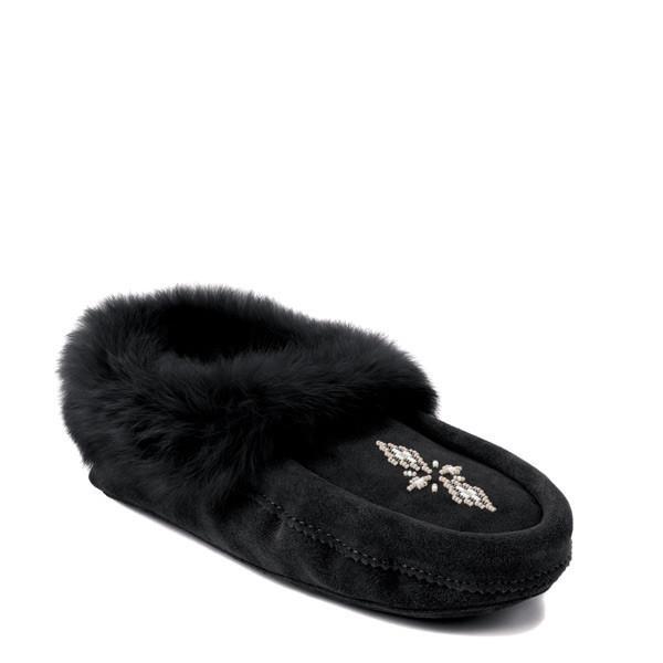 Tipi Suede Moccasin Slippers Black