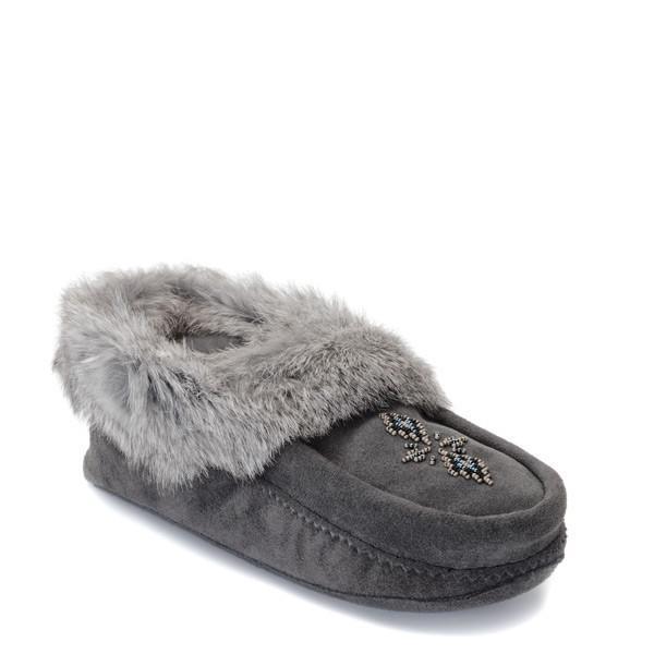 Tipi Suede Moccasins Slippers Charcoal