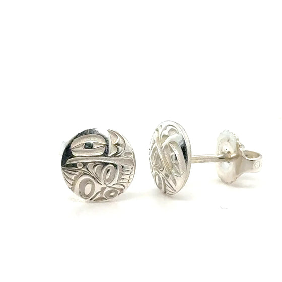 8mm Raven Stud Earrings
