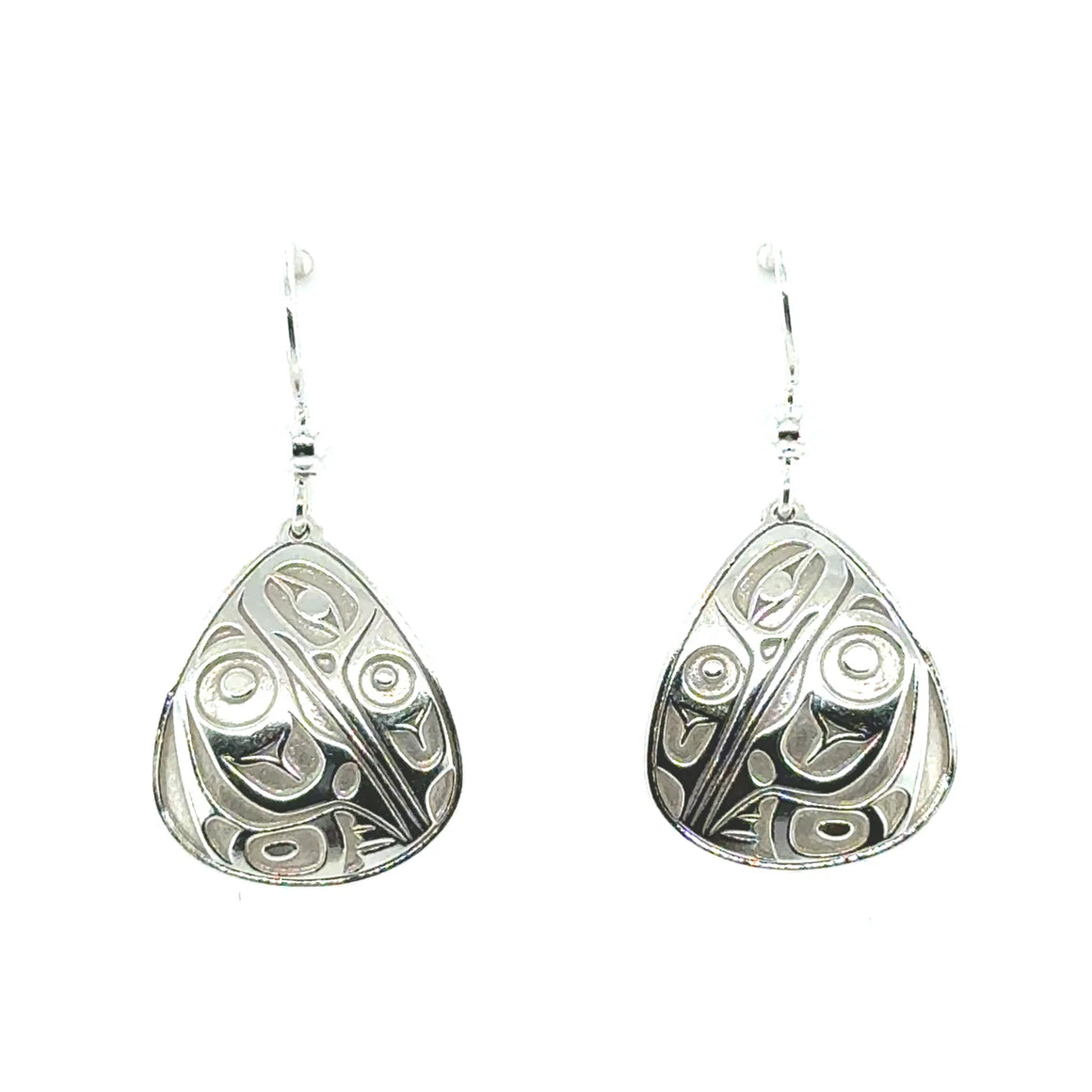 Hummingbird Earrings - Sterling Silver - Drop - Triangle - 19mm