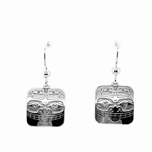 15mm Frog & Bear Squar Stud Earrings