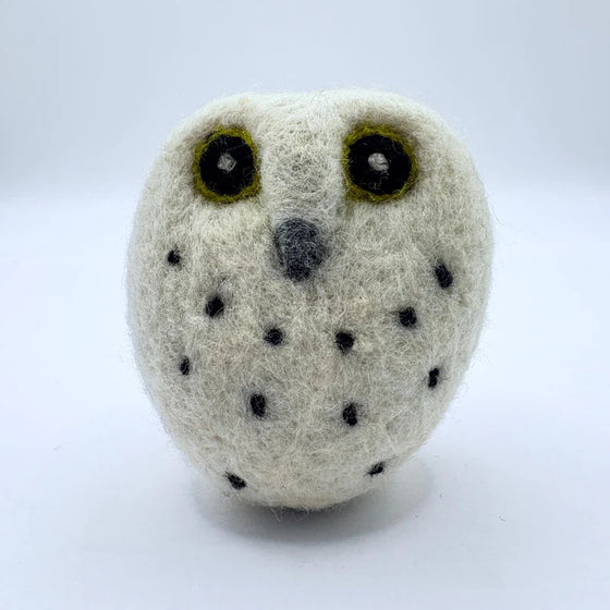 Wool Hanging Ornament - Snowy Owl