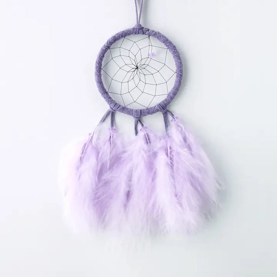 1.5" Lavender Fluffy Dream Catcher