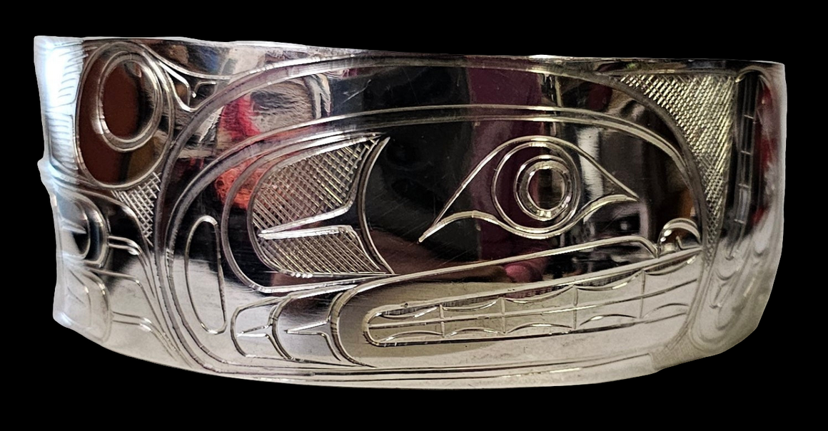 1" Orca silver Bracelet by Traves Henry