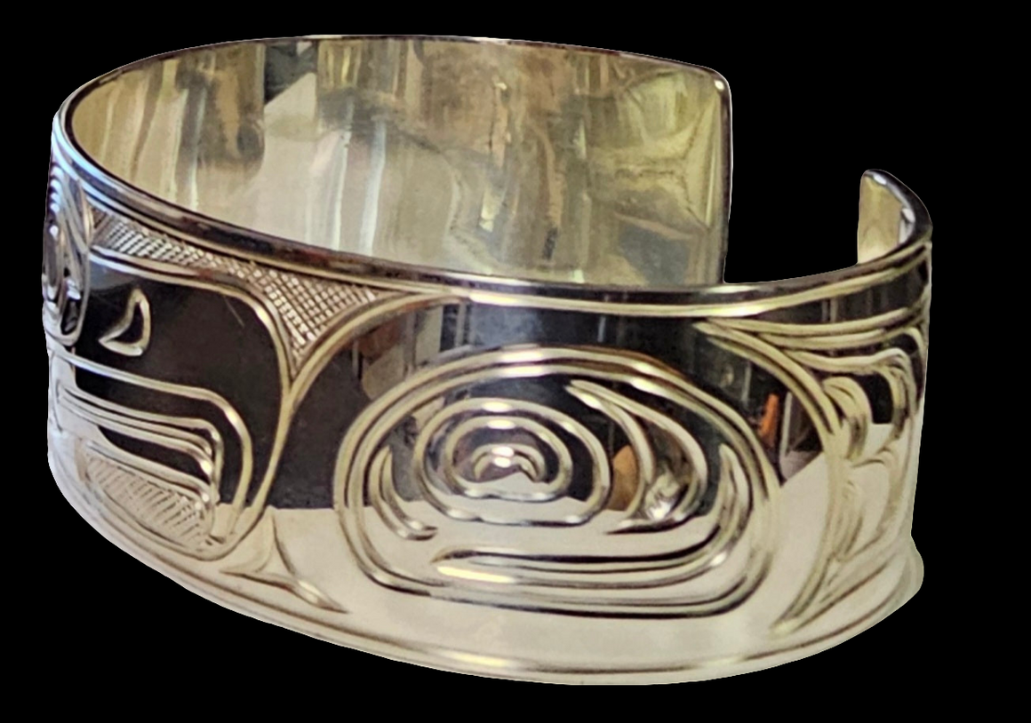 Eagle 3/4" Silver Bracelet by Liam Baker