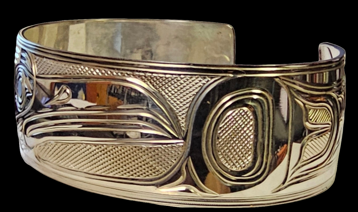 Loon 3/4" Silver Bracelet by Liam Baker