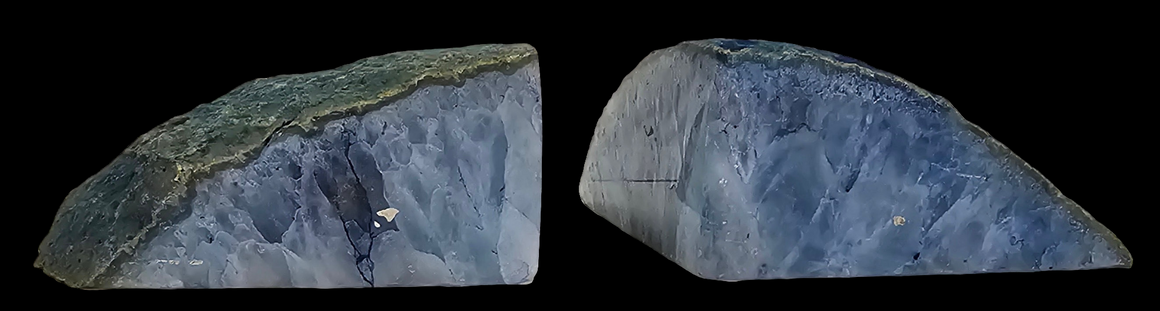 Blue Agate Book Ends Pair
