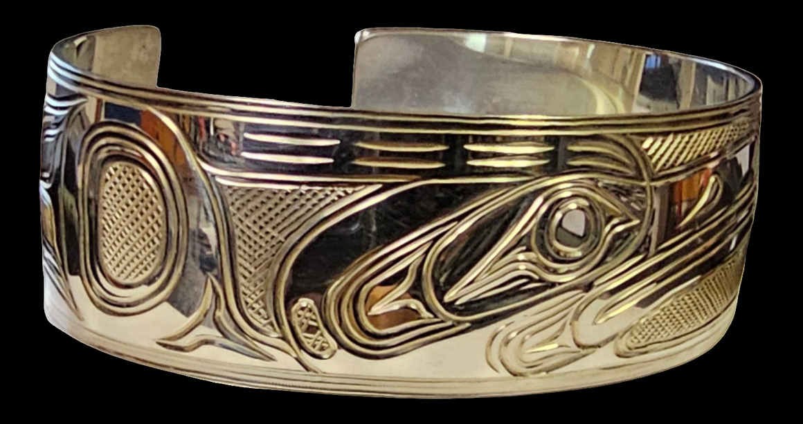 Loon 3/4" Silver Bracelet by Liam Baker
