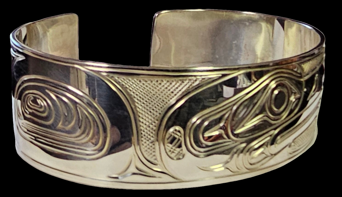 Eagle 3/4" Silver Bracelet by Liam Baker