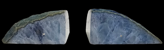 Blue Agate Book Ends Pair