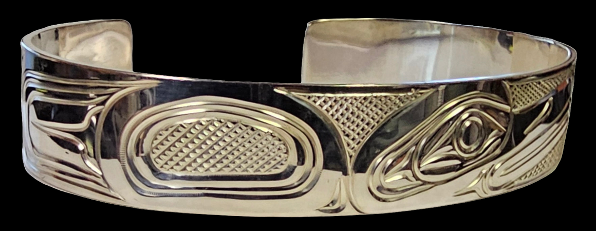 Raven 1/2" Silver Bracelet by Liam Baker