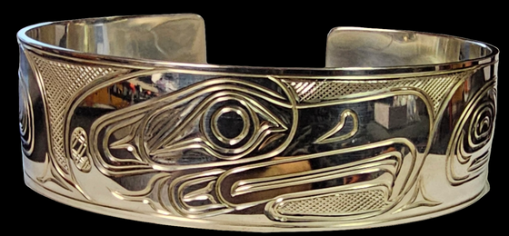 Eagle 3/4" Silver Bracelet by Liam Baker