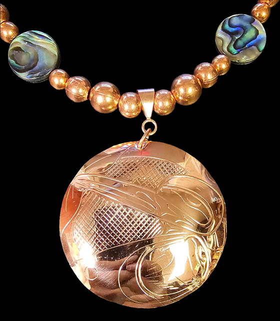 Copper Hummingbird Pendant by John Lancaster