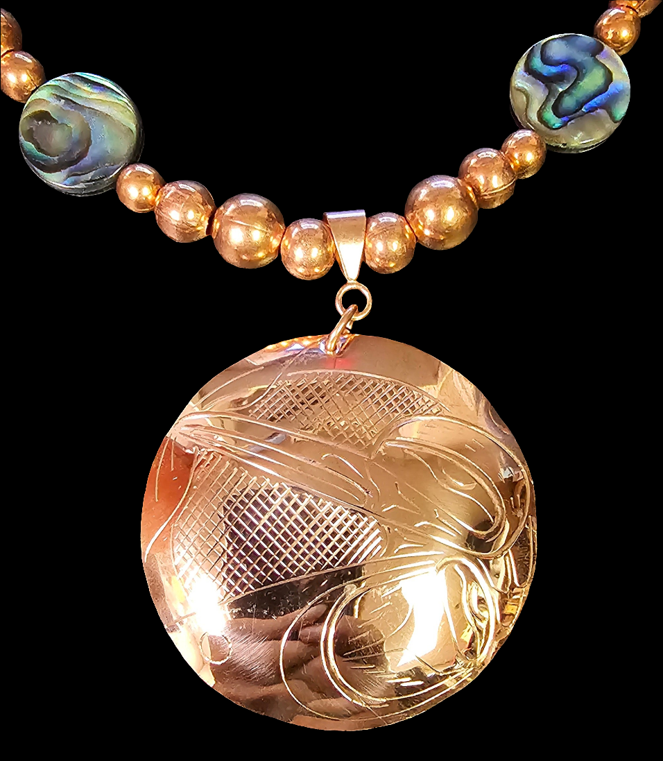 Copper Hummingbird Pendant by John Lancaster