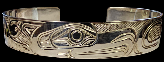 Thunderbird 1/2" Silver Bracelet by Liam Baker
