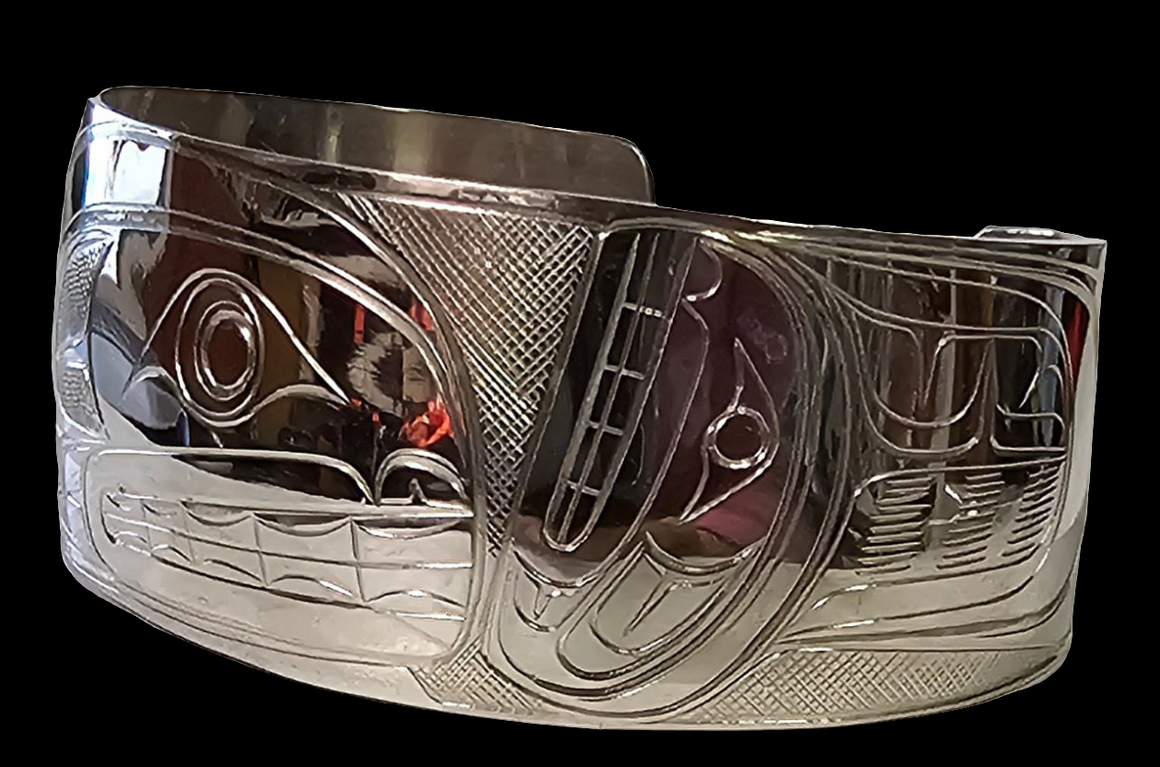 1" Orca silver Bracelet by Traves Henry