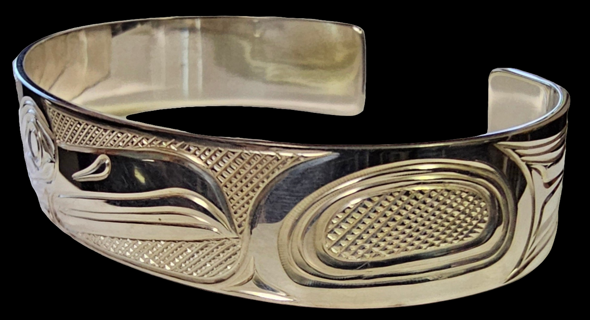Raven 1/2" Silver Bracelet by Liam Baker