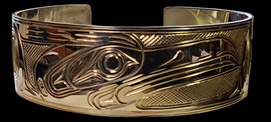 Loon 3/4" Silver Bracelet by Liam Baker
