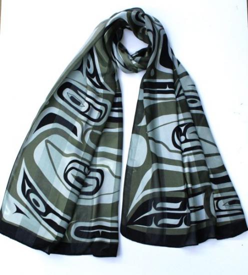 Raven Poly Satin Scarves