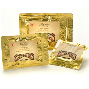 113g Sea Change Seafood Gold Pouches of Smoked Sockeye Salmon