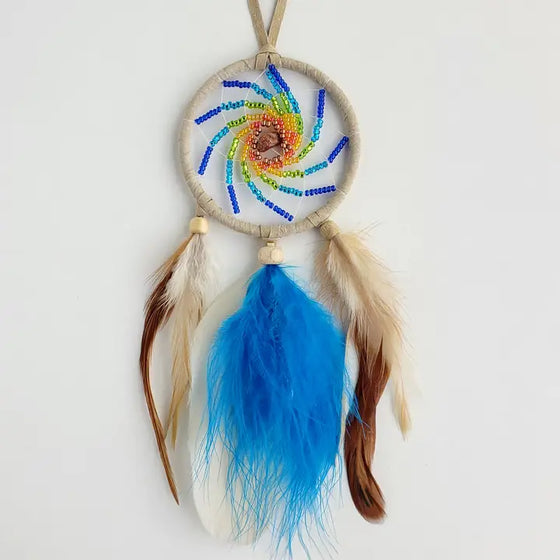 2.5 Beaded Dream Catcher Tan