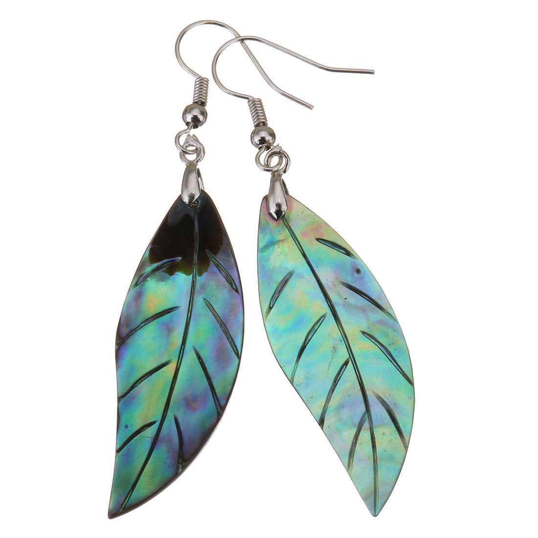 Abalone Leaf Earrings