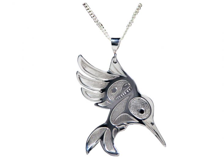 Hummingbird In Flight Necklace